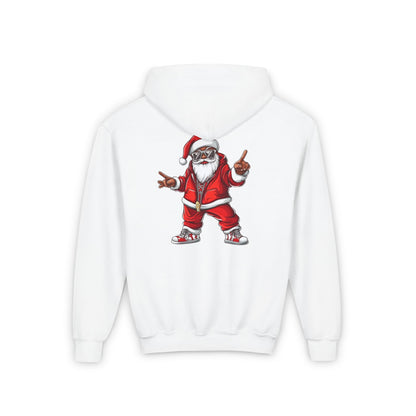 Youth Merry Christmas Hoodie with Funky Santa Design