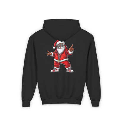 Youth Merry Christmas Hoodie with Funky Santa Design