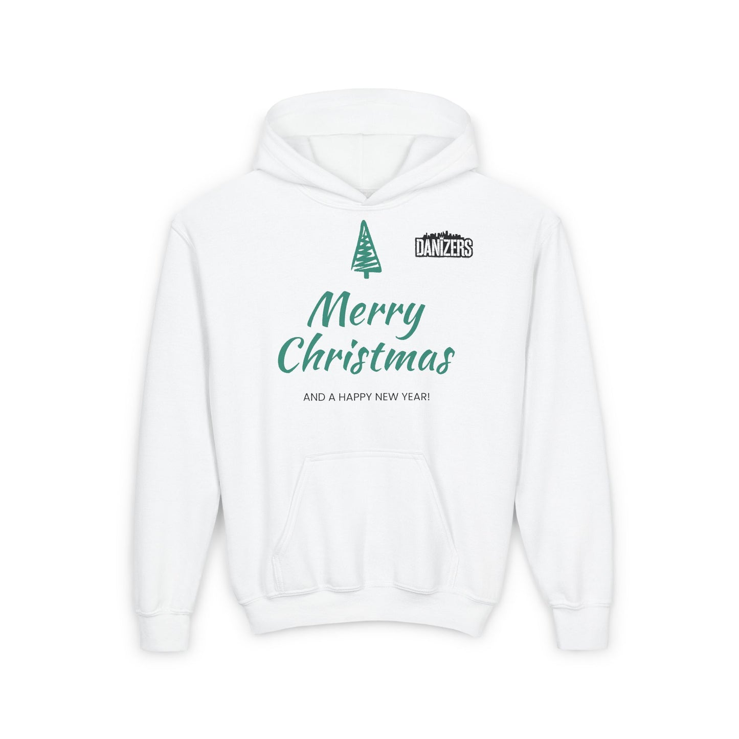 Youth Merry Christmas Hoodie with Funky Santa Design